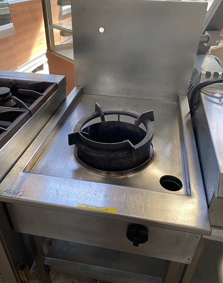 wok 1 feu - wok gaz occasion - réchaud 1 feu - avec dosseret